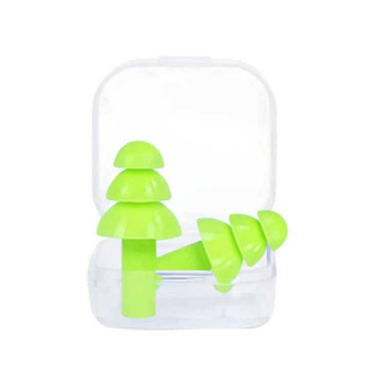 High Fidelity Earplugs Noise Cancelling Silicone Green Ear Plugs for Concerts