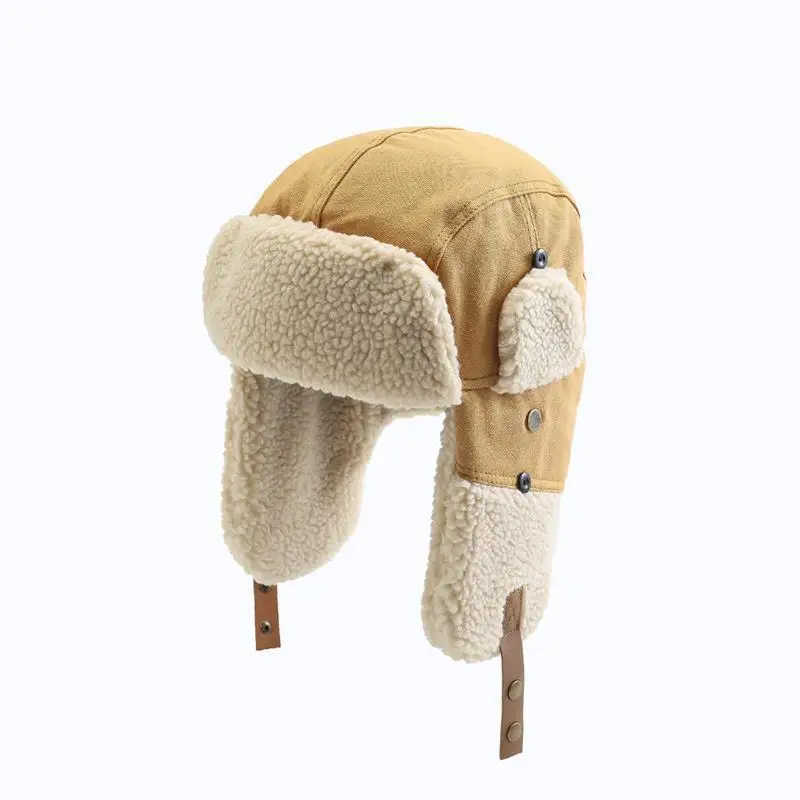 Winter Trapper Hat Trooper Aviation Hats for Men Women Snow Hat with Ear Flaps
