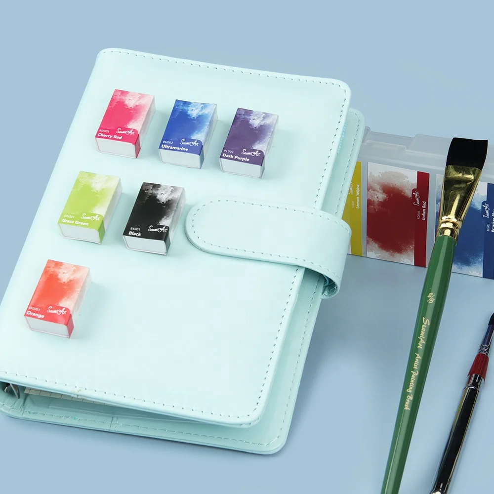 SeamiArt individual package full pan solid watercolor pan professional grade watercolor paint