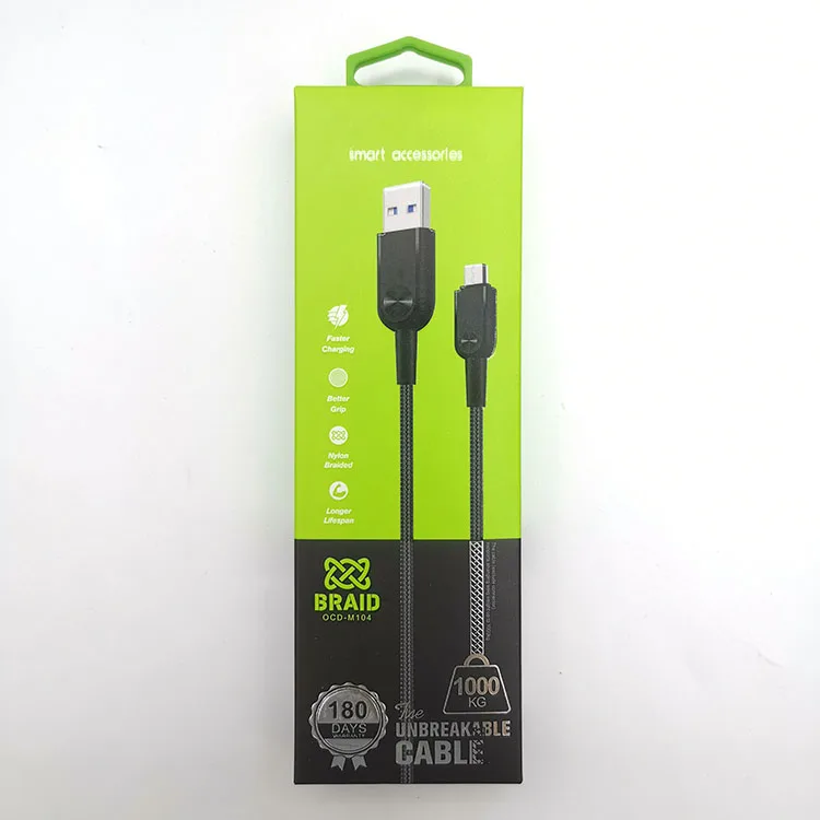 Для oraimo micro usb кабель в розничной упаковке если не V8 с нейлоновой оплеткой 1 м Android Небьющийся данных