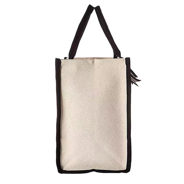 Wholesale recyclable reusable cotton canvas tote bag shopping canvas bag with cotton handle Custom Logo Tote canvas beach bag