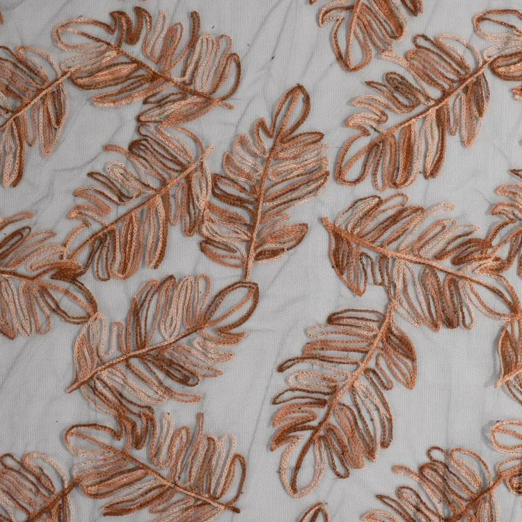 Роскошная дизайнерская вышитая переработанная ткань, тканая сетка, вышивка с цепочкой, 3d ткань для одежды