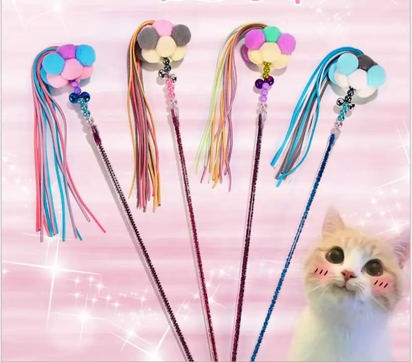 Hot Selling Funny Feather Pet Cat Toys Cat Teaser  Cat Wand Pet Toys Educational Training Pet Toys