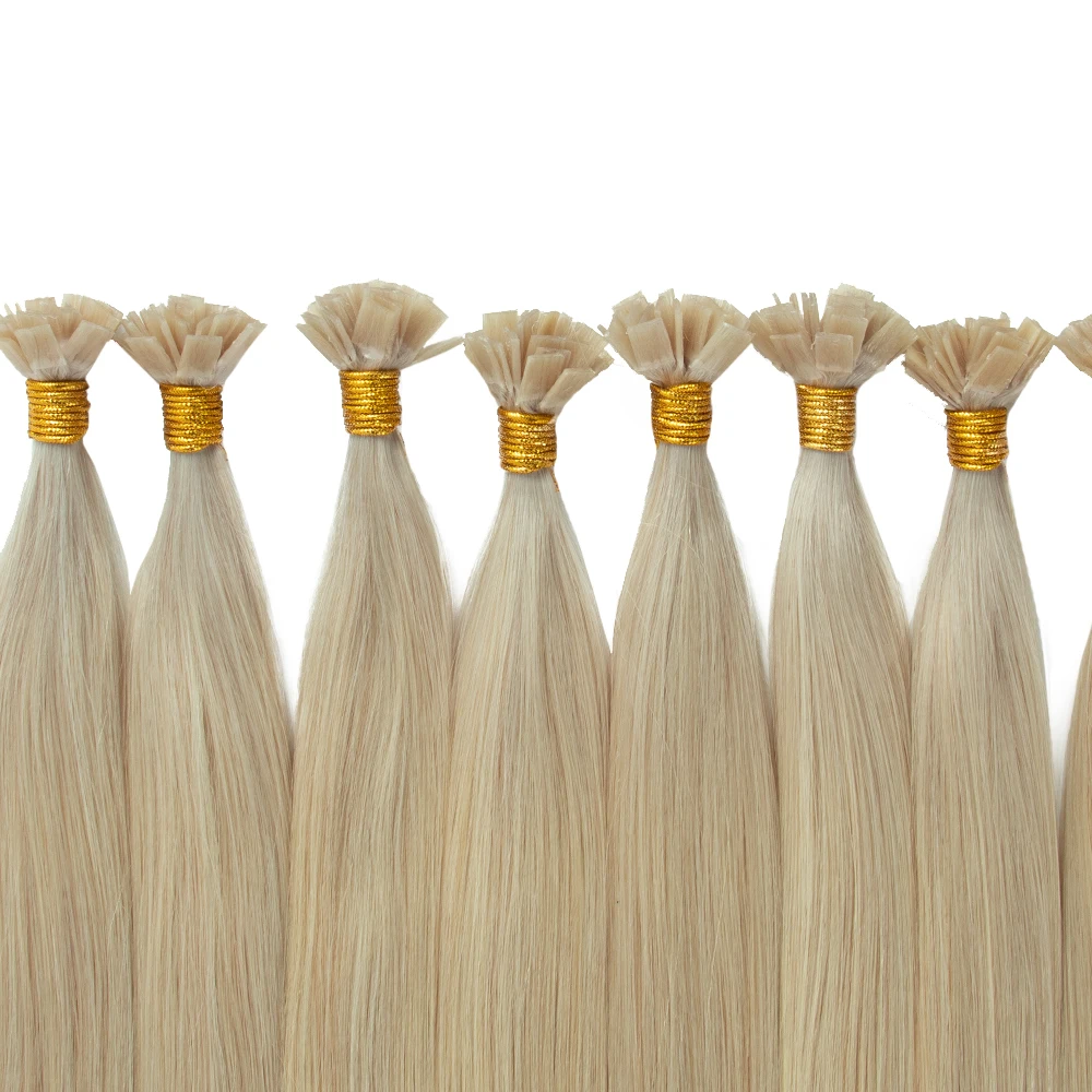 Double Drawn 100% Virgin Human Hair I V U Flat Tip Russian Keratin Flat Tip Hair Extensions