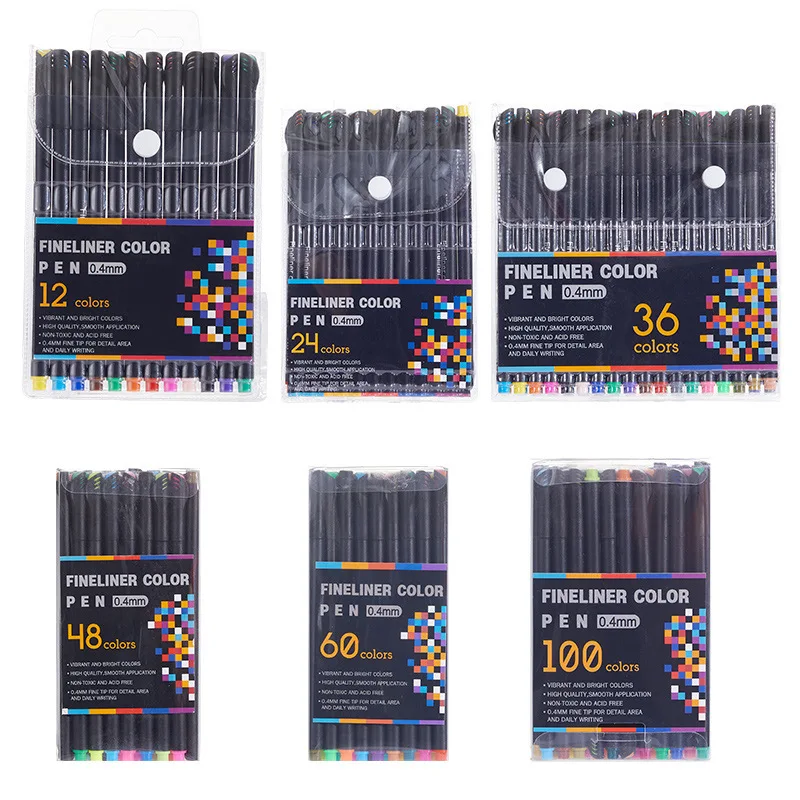 9PCS/SET black fineliner Liner micron needle pen Drawing sta pigment fine liner Sketch Markers