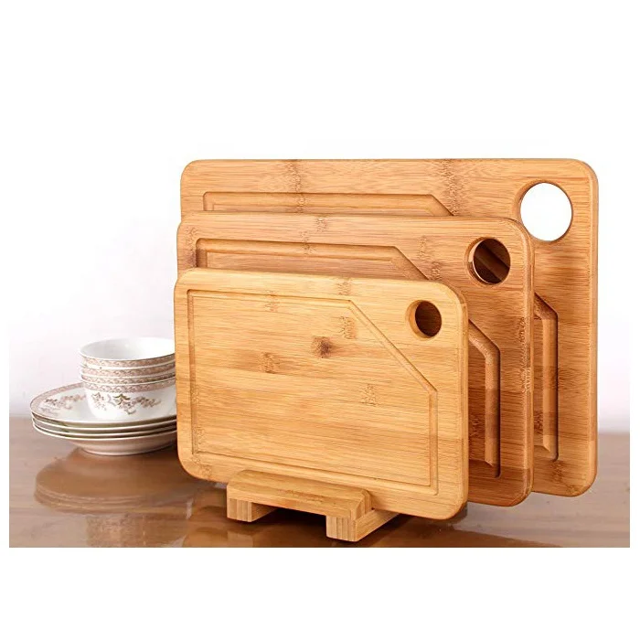 Флеш-накопитель usb традиционной формы очень большой 3 шт бамбуковая Кухня Кулинария концепции овощной сок паз Набор разделочных досок с поддерживающей подставкой из ТПУ и пластика