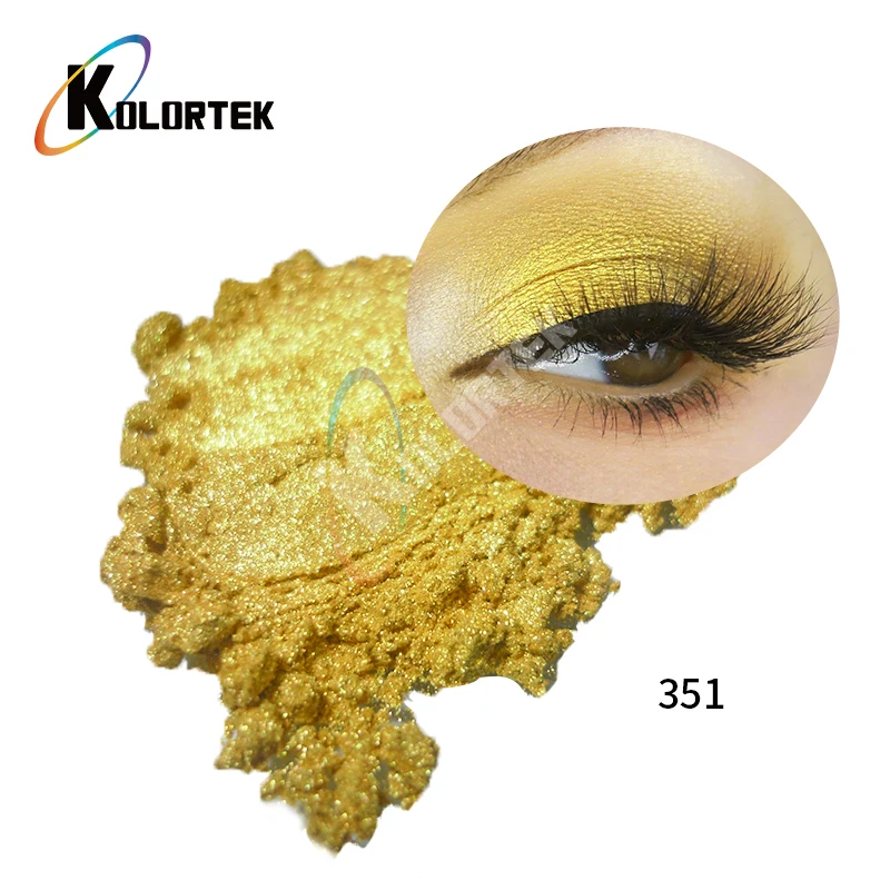 Kolortek Makeup Loose Cosmetic Highlighter Gold Pigment Eyeshadow Shimmer Golden Mica Powder