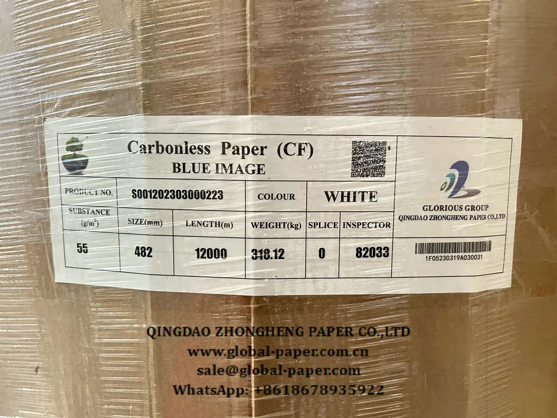Big roll Carbonless paper / papel autocopiativo