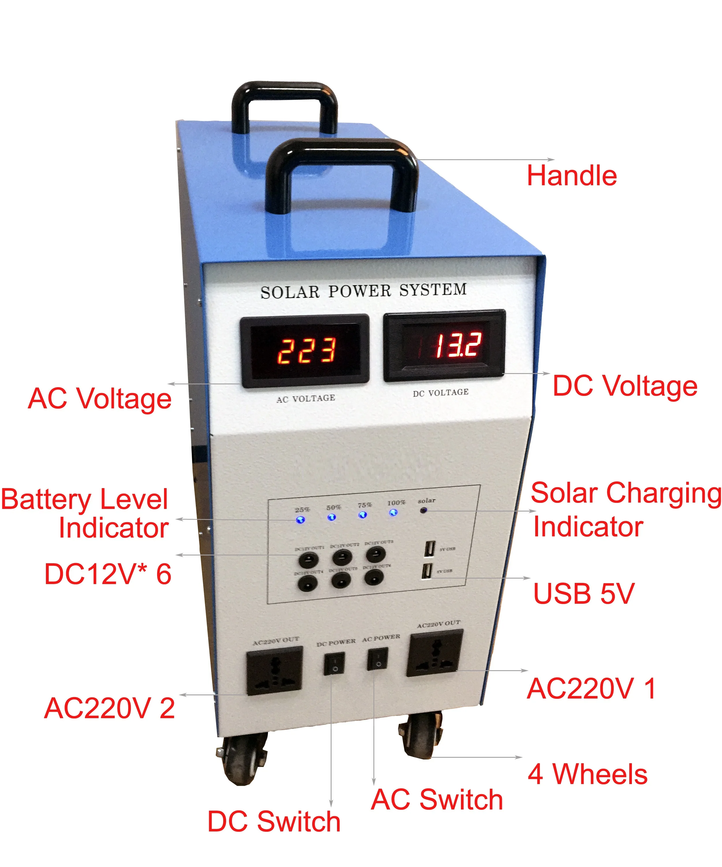 
factory price Solar Generator Portable with dc led tv home application 