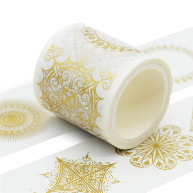 Wash Tape set Statioonery set Free Sample aquarelle scrapbook   Custom Design Washi Dispenser Masking Tape  CMYK+Gold Tape