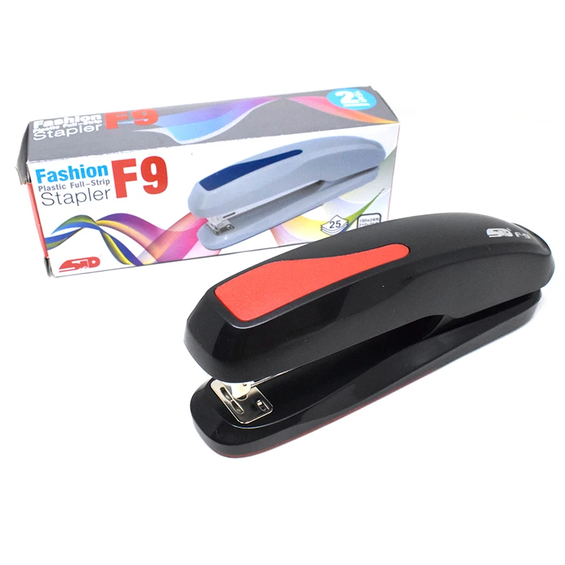 F-9 Custom Logo Manufacturer Stationery Full Strip Hand Stapler for Kids School Office Staplers