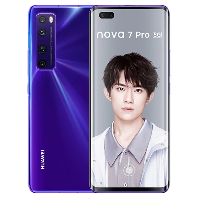 
Original Huawei Nova 7 Pro 5G Moible Phone 6.57 Inch OLED Screen 8G+128G Kirin 985 SOC 4000mAh 64.0MP Main Camera NFC Smartphone 
