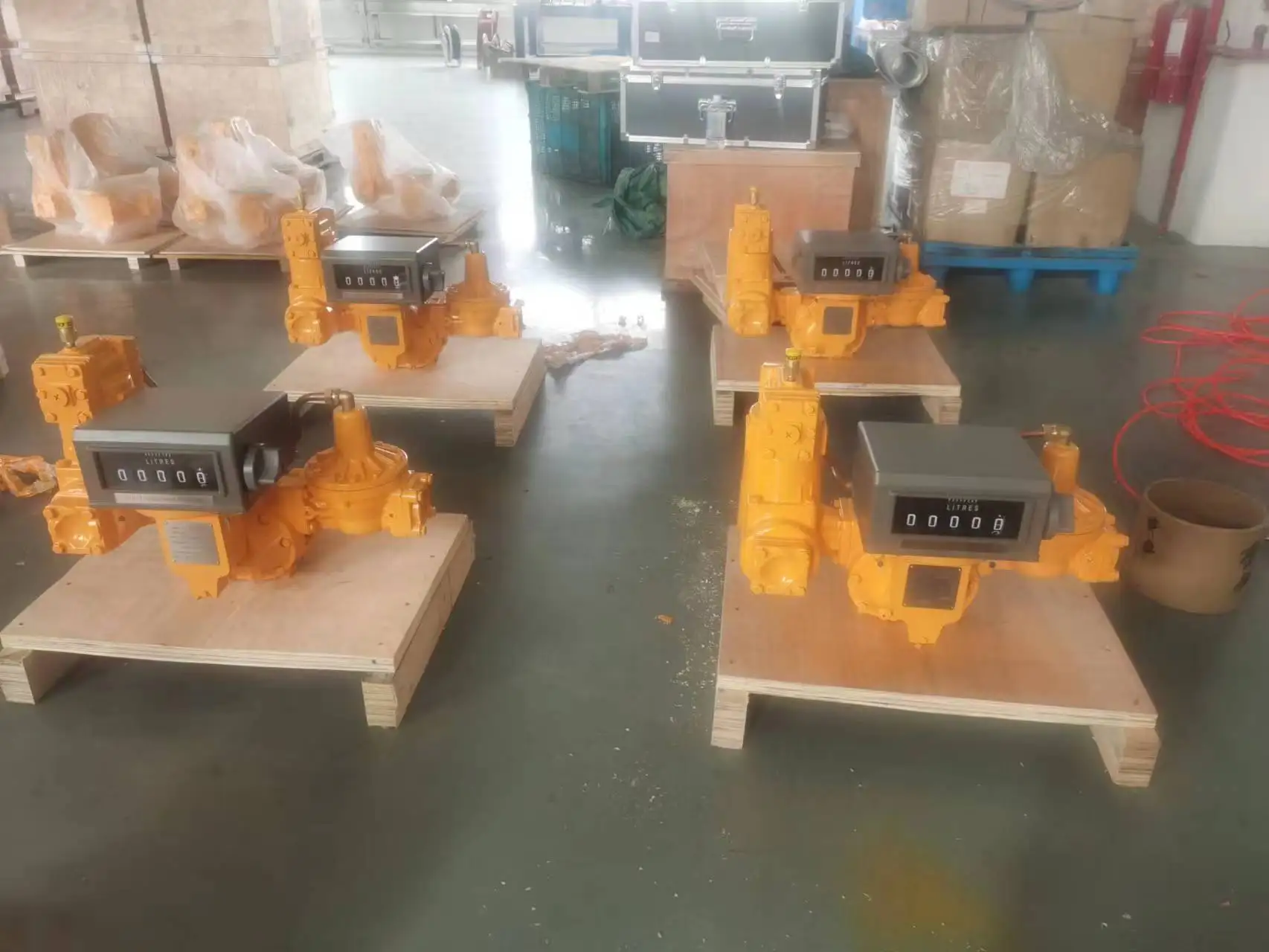 M-50 Flow Meter Diesel Gasoline Rotary Positive Displacement Meter mechanical flow meter with valves Digital Fuel Flowmeter