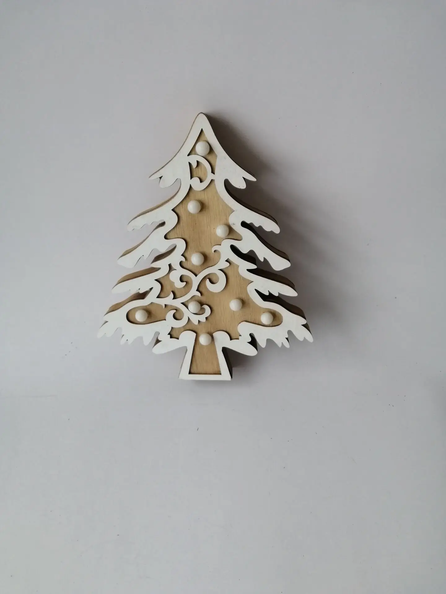 Used Christmas Decorations indoor Wooden Decorative LED Hanging Tree Pendant Lights