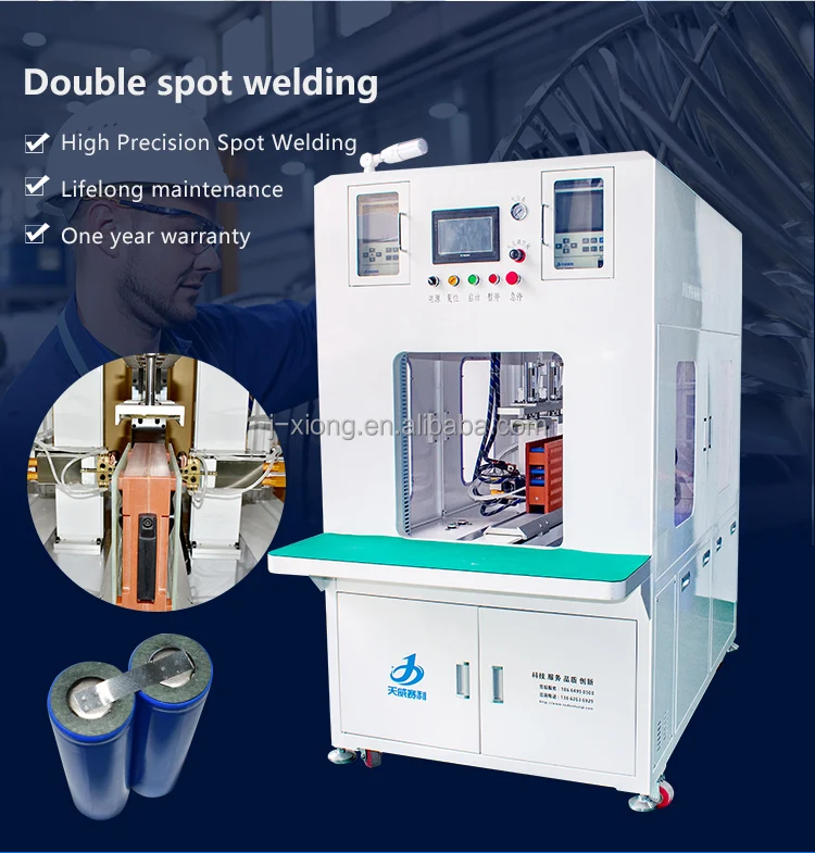 TWSL-700 solar power 18650 32650 ev battery pack automatic double side spot welding welder machine