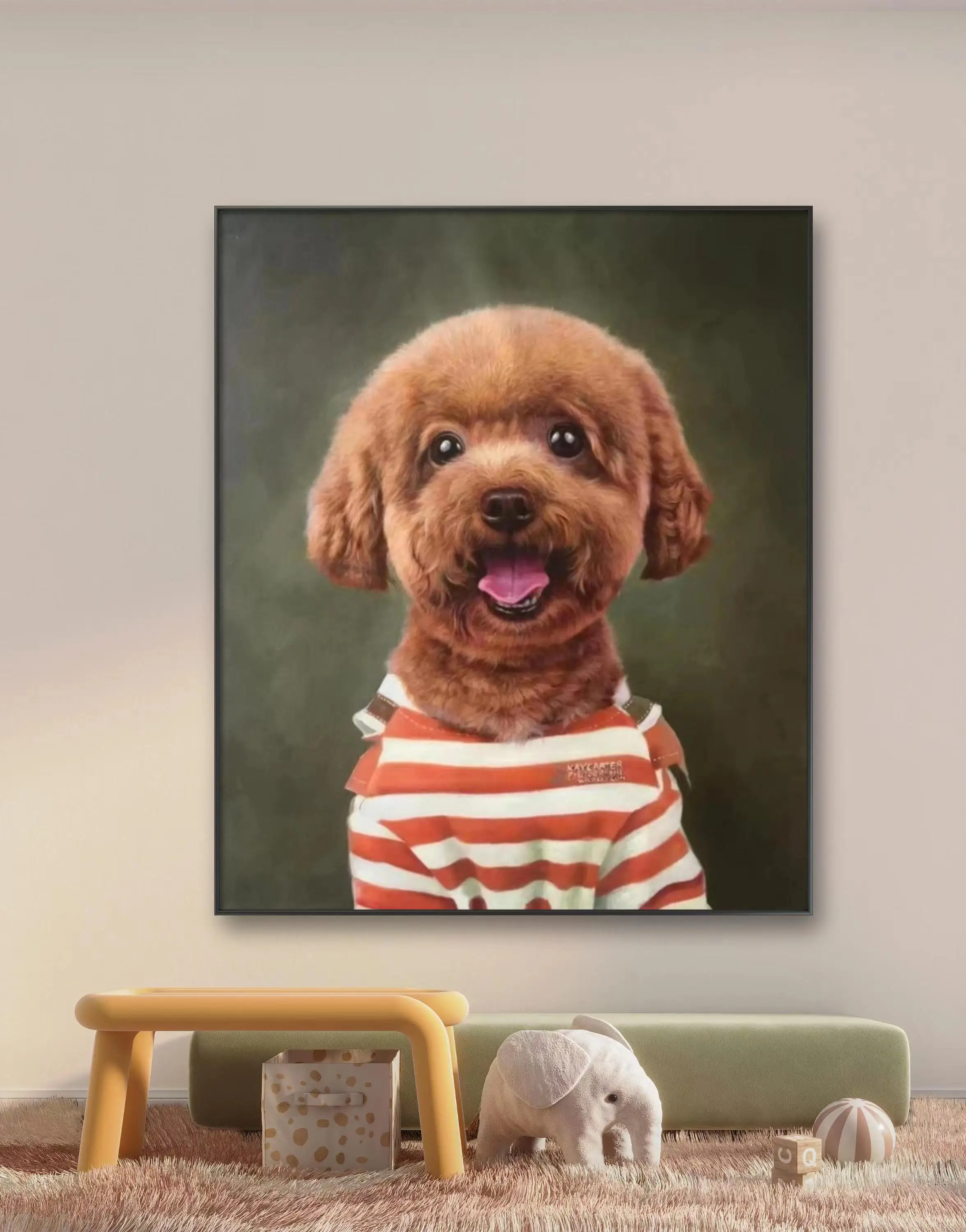 Modern handmade painting home wall art decor from photo high quality art painting cute dogs