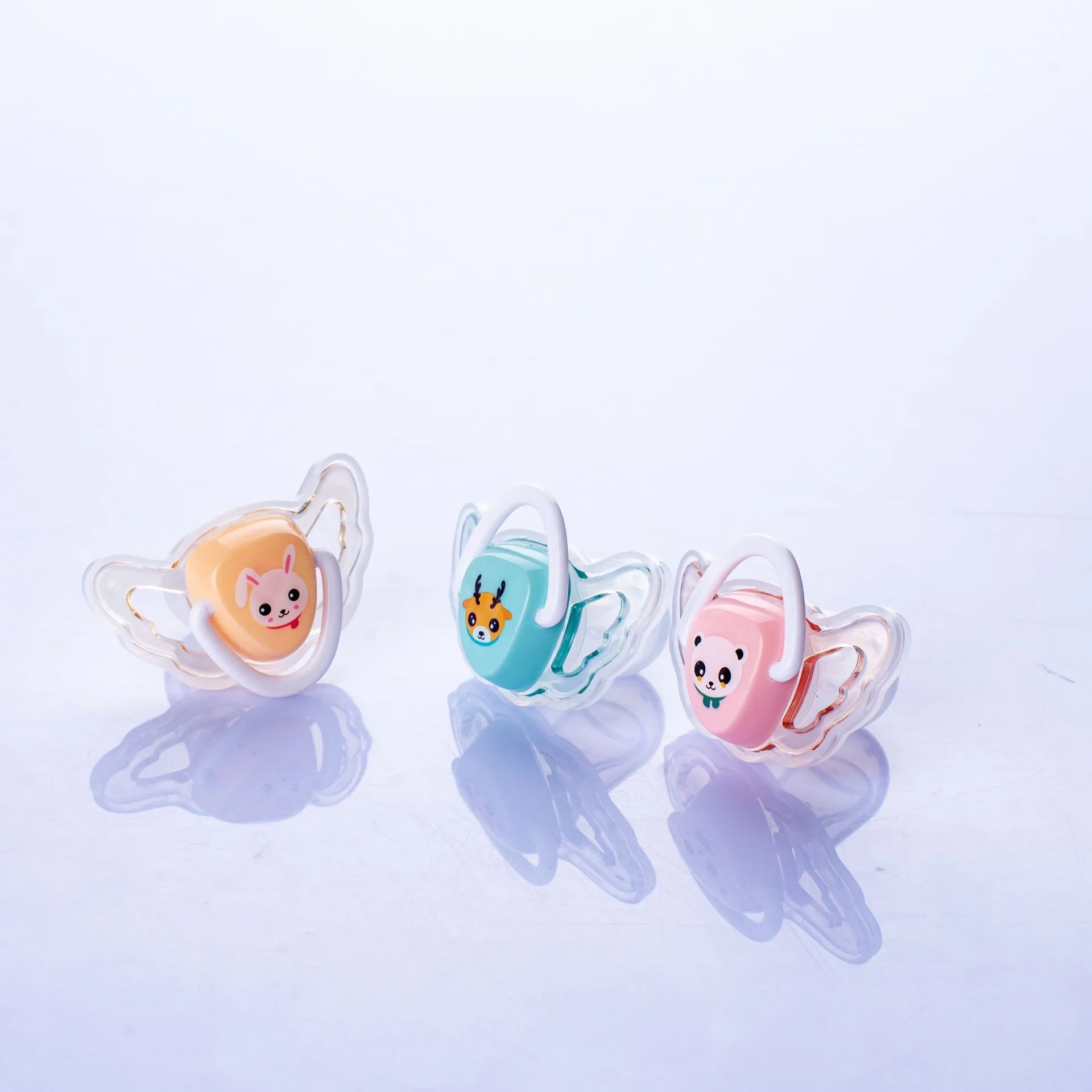 2024 NEW Baby Items 100% Natural Rubber Nipple Newborn Baby Pacifier Wing Style BPA-Free Soother