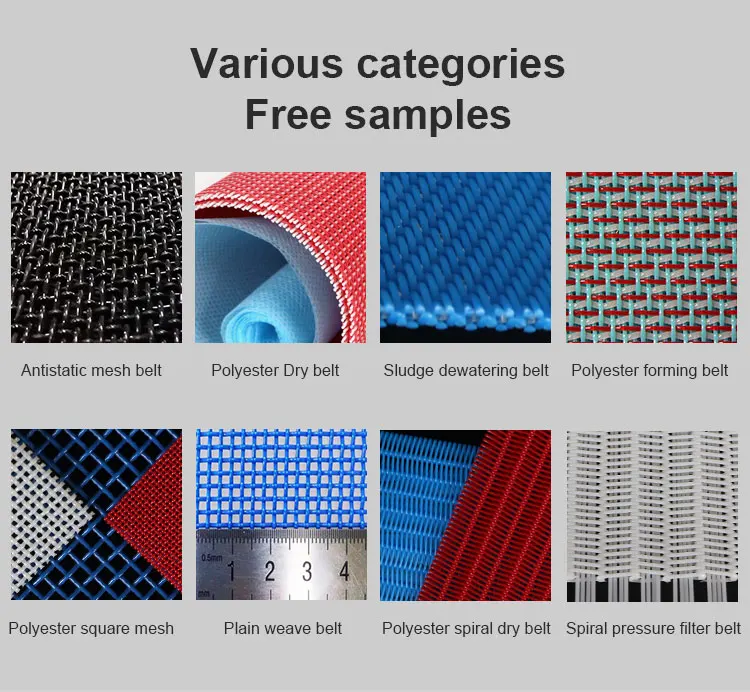 Factory polyester spiral linear wire screen conveyor yarn conveyors pet woven mesh belt 