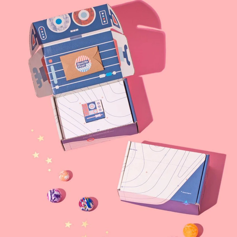 Custom Logo Printed Kraft Clothing / Gift / Shoes Gift Paper Box Packaging Cardboard Shipping Mailer Paper Gift Box