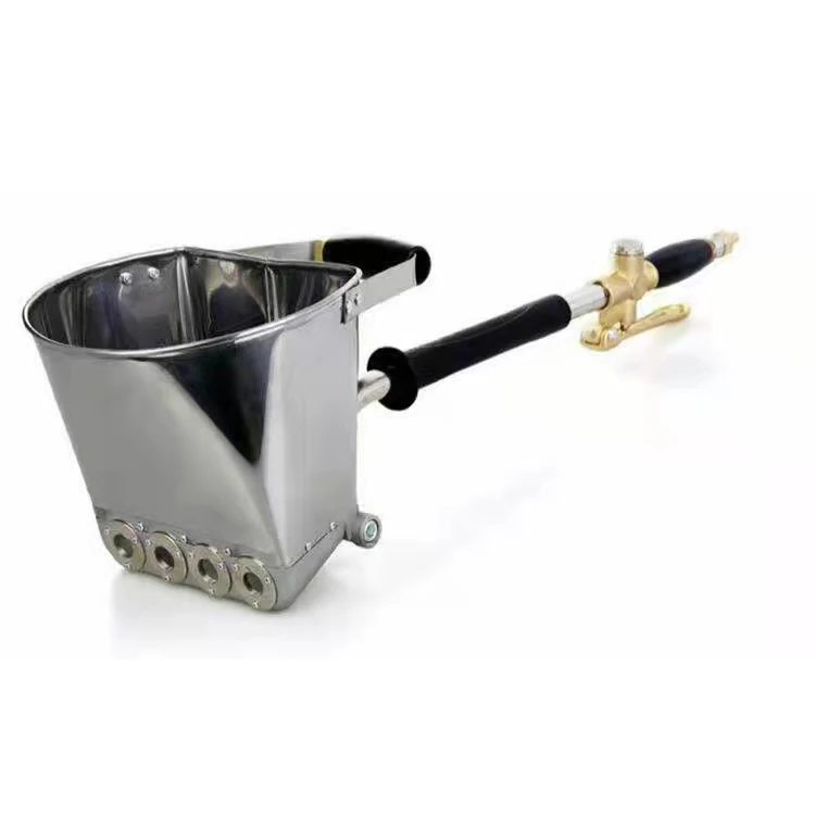 Cement Mortar Sand Blasting Spray Gun holdheld Paint spraying machine  stainless steel Bucket type mortar ejector