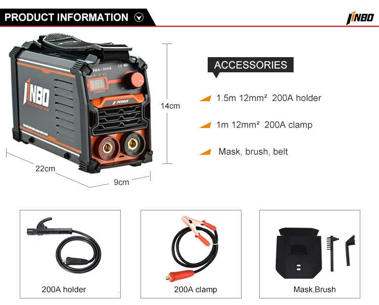 Portable Big Power Mini MMA arc 225 Welding Machine maquina de soldar