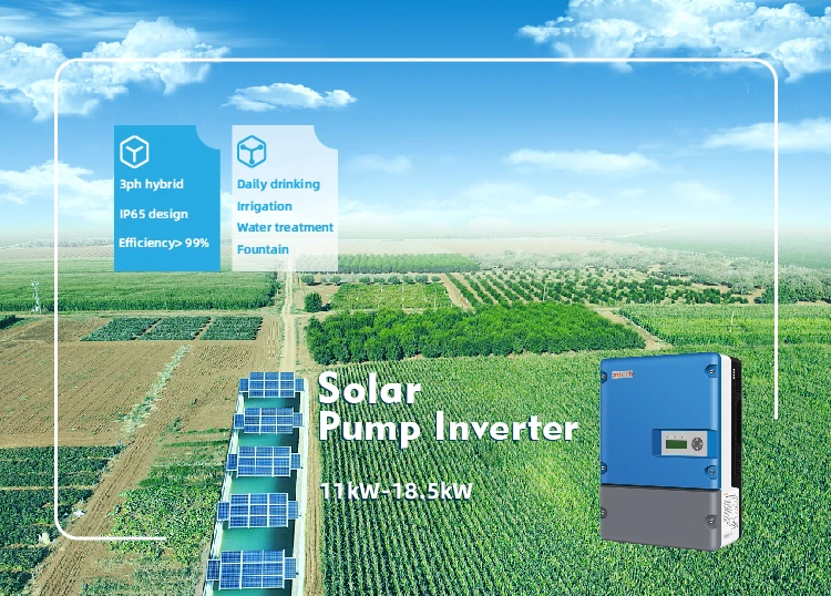 Jntech Solar Water Pump Controller Hybrid Solar Pump Inverter  VFD Smart Irrigation System 3 Phase Single Phase