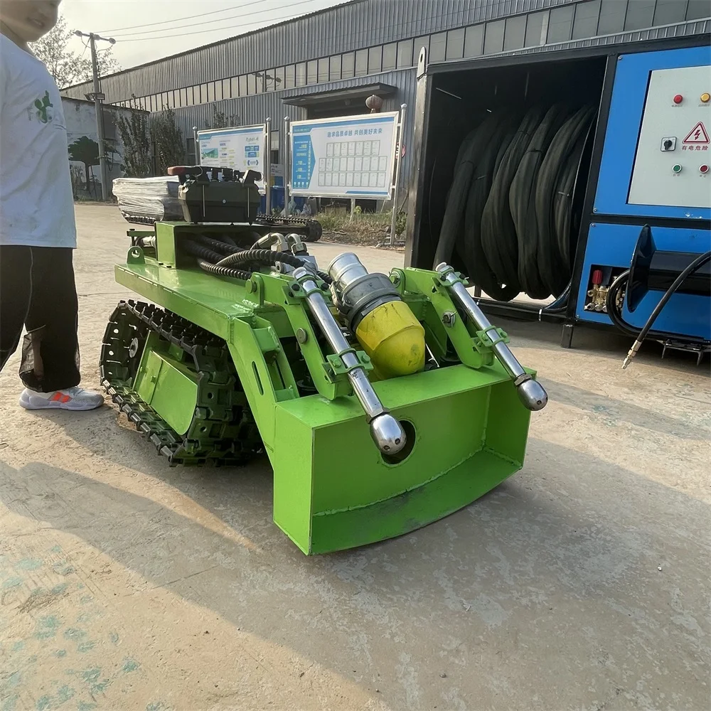 Automatic Machine Robot Underwater Dredging Robot Rubber Track Pipe Silt Cleaning Dredging robot