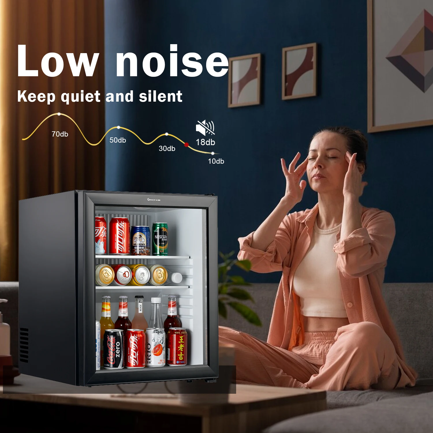 60LCooler Supplier  Countertop Mini Fridge Energy Efficient Fridge Hotel Room Fridge