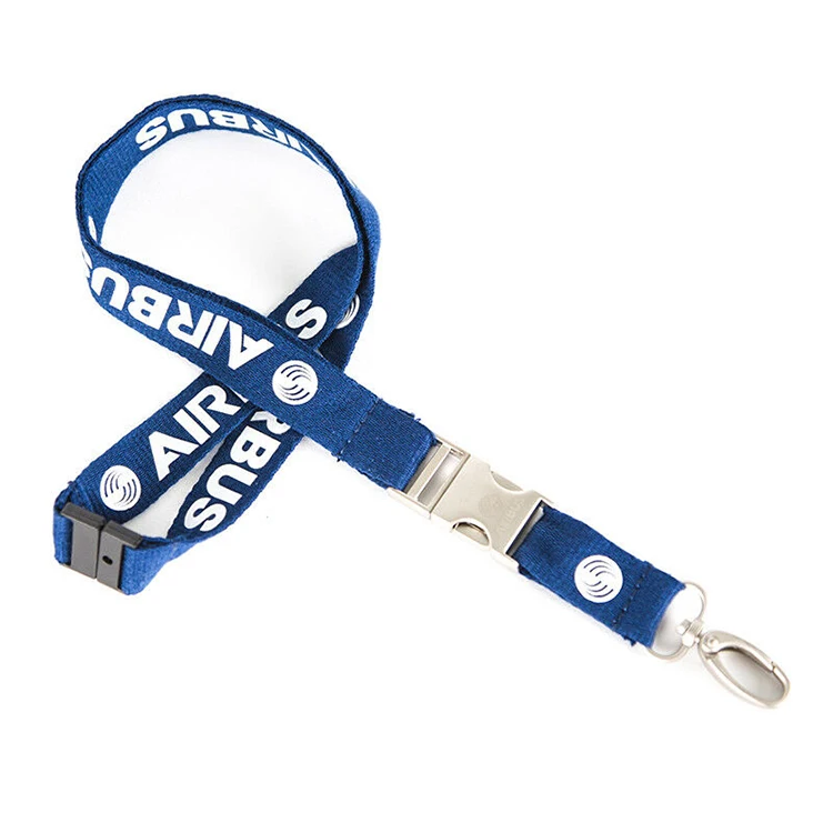 
High Quality Breakaway Custom Logo Printing Polyester Airbus Lanyard 