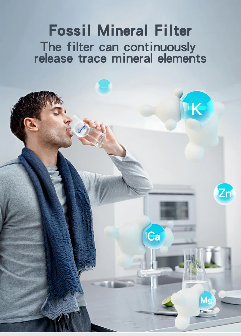 Domestic Kitchen Counter Top No Tank 200G Tankless Membrane RO Water Purifier