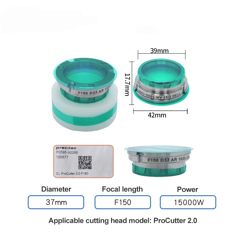Precitec Procutter D37 FL150/200 Focus Lens Fiber Laser Lens for Fiber Laser Machine