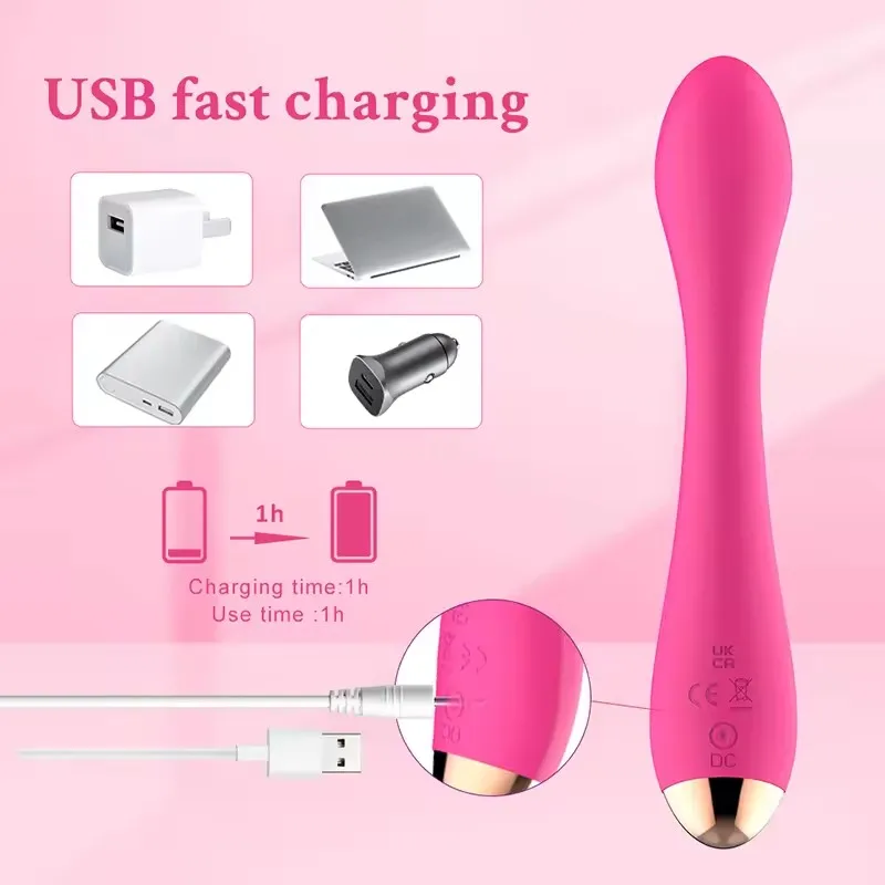 OEM brand Masturbation Clitoral stimulator Rechargeable G Point Finger Stick Massage Wand Rose Sex Toy Vibrator For Women