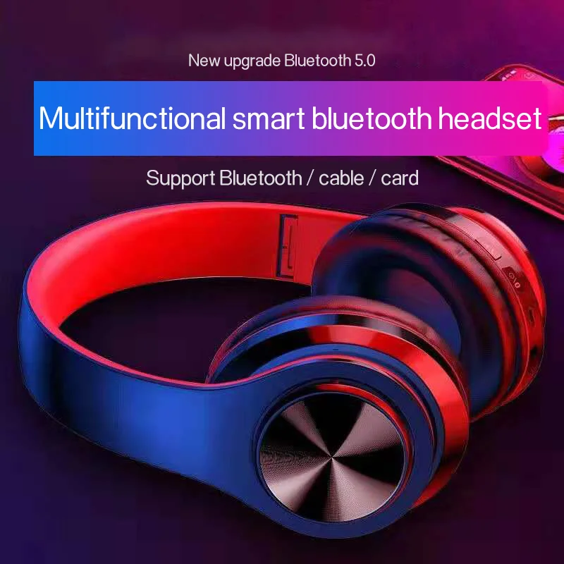 Amazon Hot Sale Subwoofer RGB Headphones Sport Stereo Gaming Mobile Phone BT V5.0 Wireless Headset