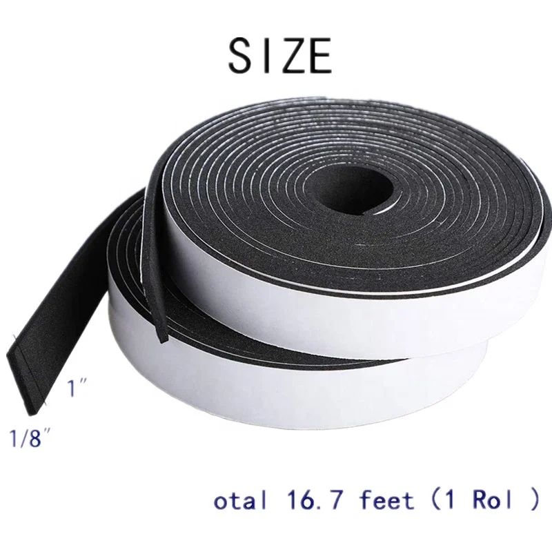 Neoprene Single-Sided Adhesive cable Protection foam fireproofing insulated solar hose Sealing Strip EPDM Strips