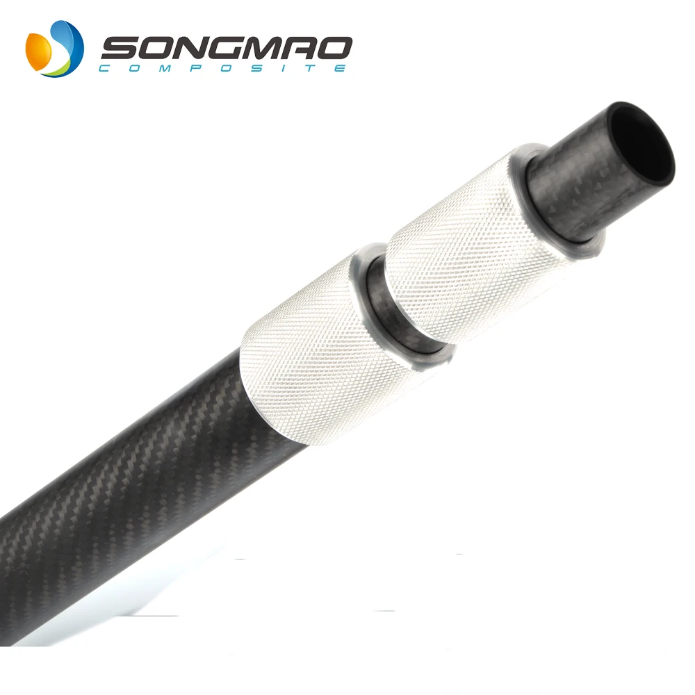 custom carbon extension pole rod for window cleaning 22ft 25ft 3k weave carbon fiber telescopic pole