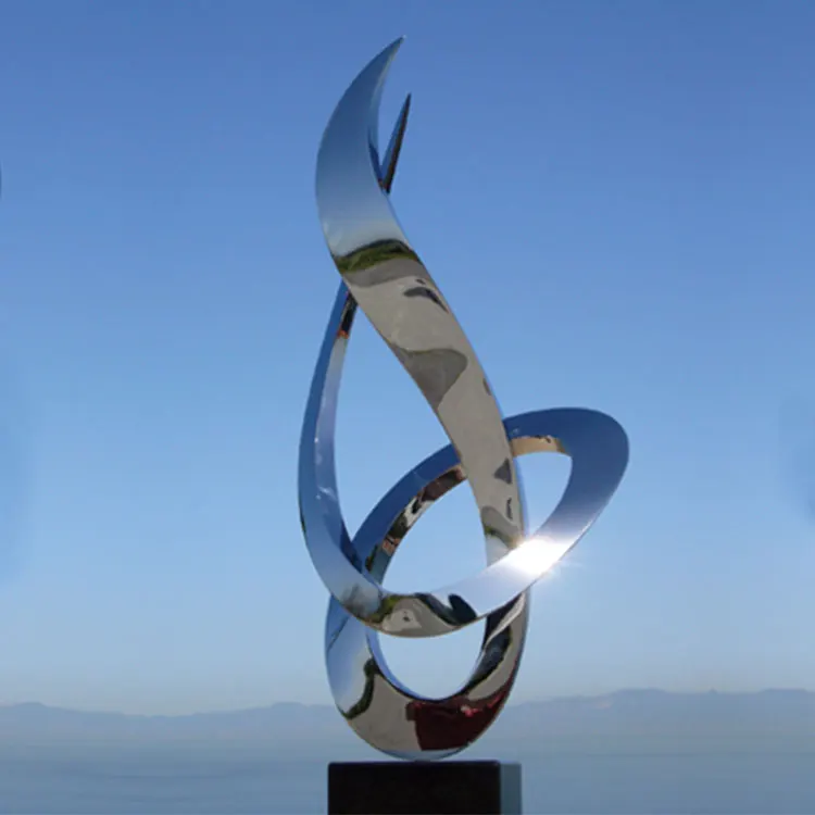 
Modern Abstract Metal Art Spiral Statue Stainless Steel Sculpture Fountain for Outdoor 