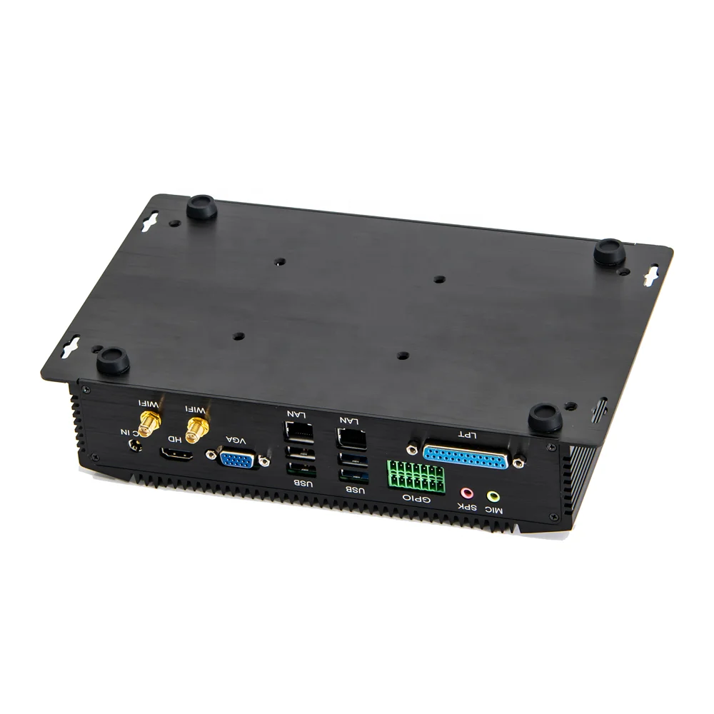 Rugged I7 8550U Fanless Mini PC Win11 Linux 2 LAN 4G SIM WiFi ITX Embedded Industrial Computador With GPIO RS485 For POS ATM Car