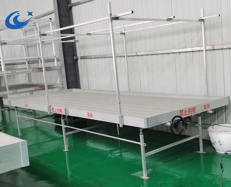 ebb and flow rolling bench greenhouse customized table flood movable rolling seedbed