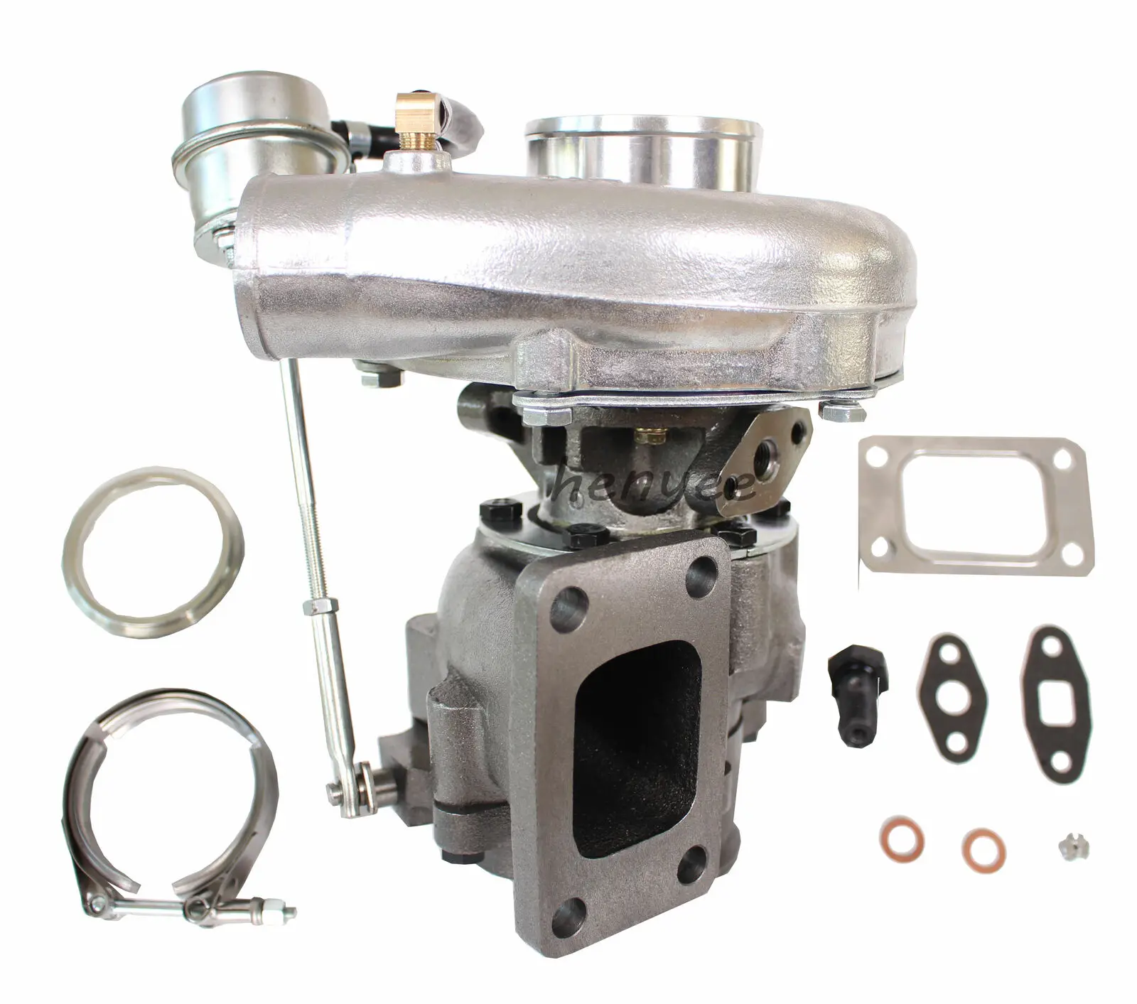 T3/T4 T04E Upgraded Turbo Universal T3 Flange A/R.63 Turbine V-band Turbocharger