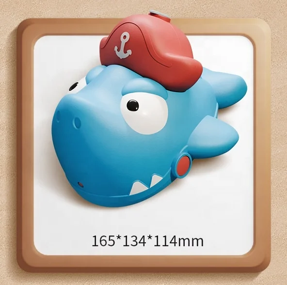 Outdoor summer hot selling cartoon dinosaur shark hand-held water gun kids beach battle kindergarten wholesale water gun toys