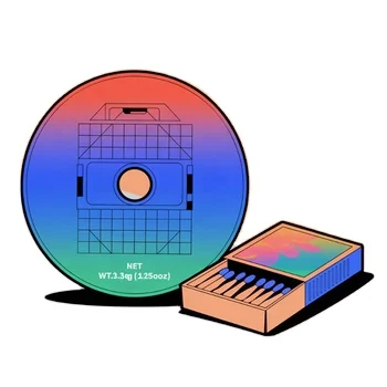 Die Cut Irregular Special Shape Holographic Child Resistant Smell Proof 3.5g 8th Cali Pouches Empty DVD Case Disc CD Mylar Bags