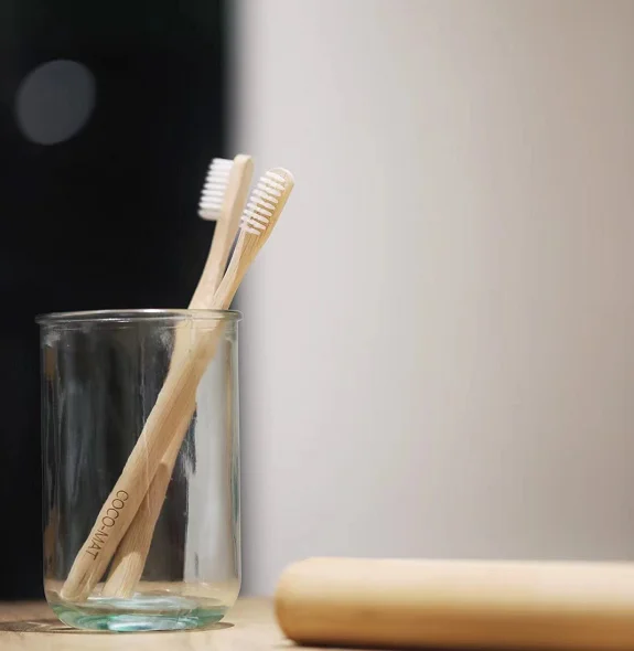 soft bristle round handle bamboo toothbrush for adults and kids