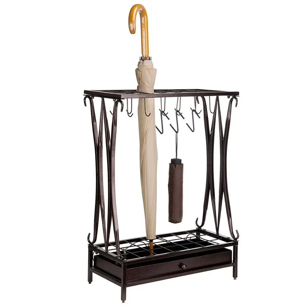 convient Perfect for small spaces non-falling Freestanding Industrial Antique Umbrella Rack Home Office Entry