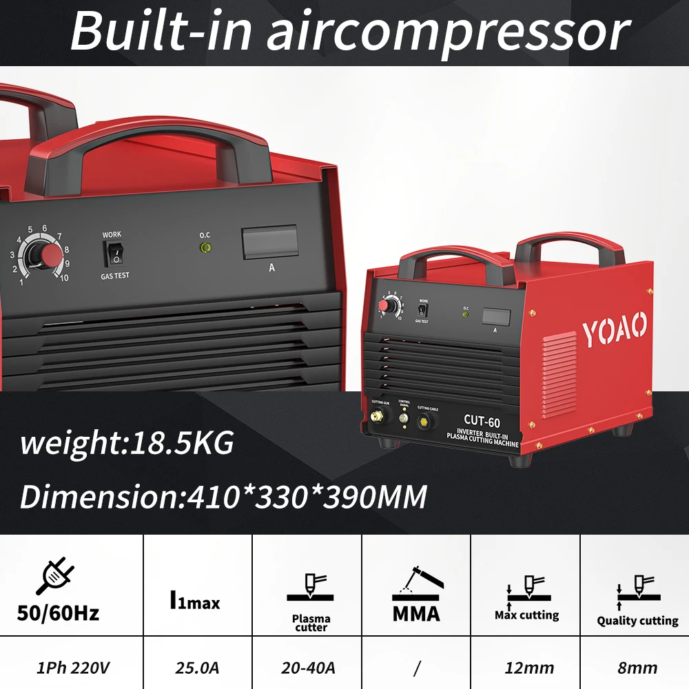 230V CUT 60 2 IN 1MMA Plasma Cutting Machine