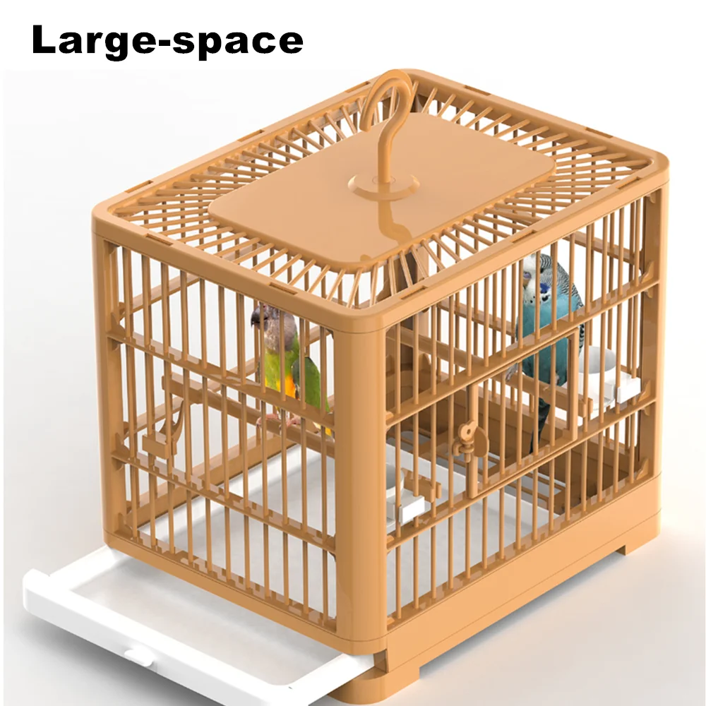 Birdcage Drawer-style plastic square cage luxurious villa for parrots suitable for finches specialized for home decoration