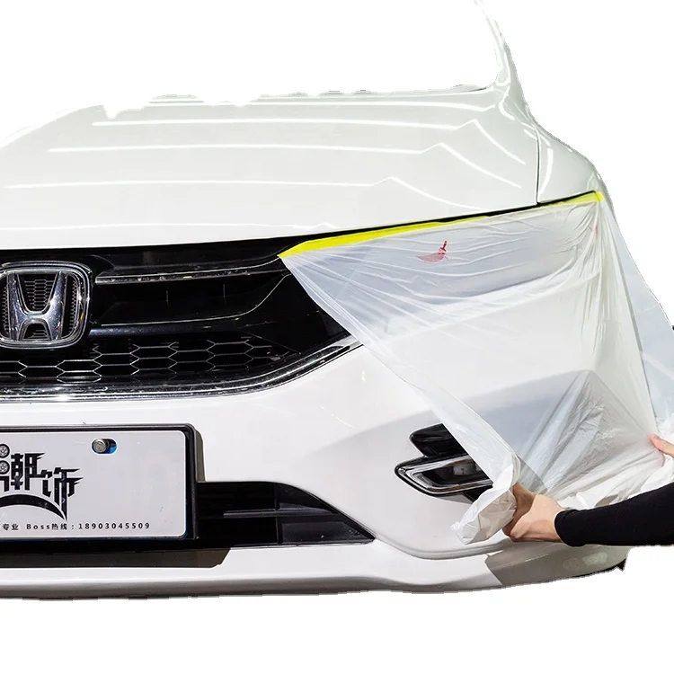 Custom Folded Degradable Plastic Protective Automotive Auto Spray Masking Film car film For Car Painting