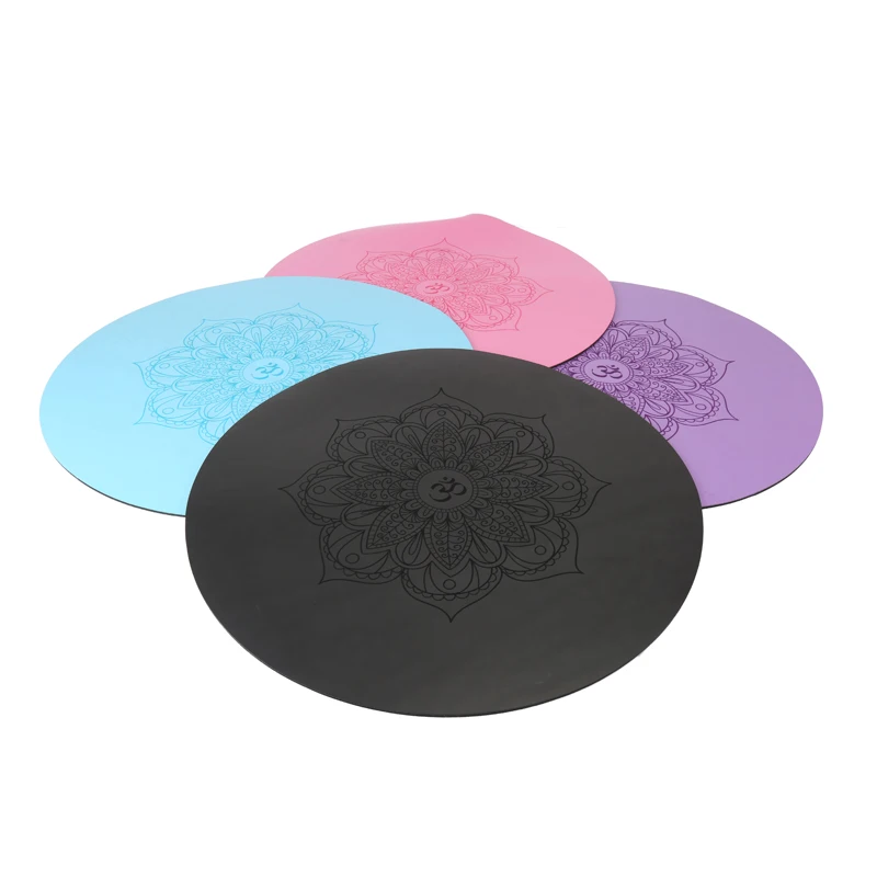 Premium Recycled Round Polyurethanes PU Yoga Matt Custom Print Yoga Mat With Bag Manufacturer