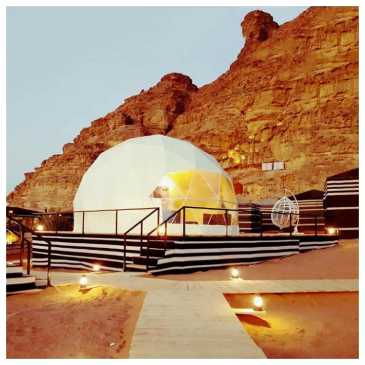 Wholesale Camping Advertising White Round Outdoor Geodesic Wedding Party Design Winter Dome Tent