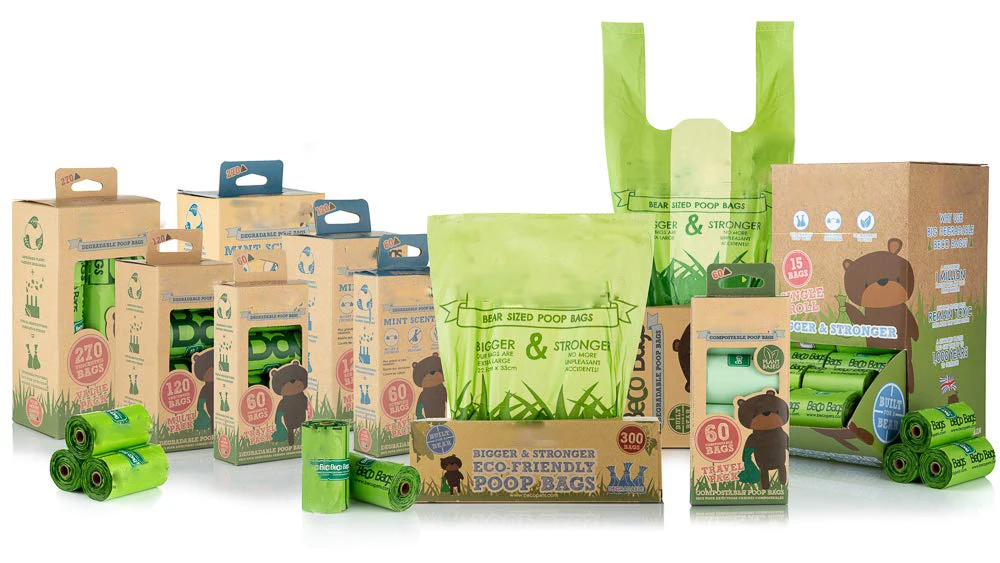 Eco-friendly Compostable Biodegradable antibiotic and deodorant pet Poop Bag