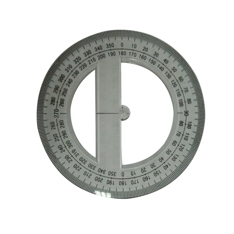 
360 degree Transparent military protractor 